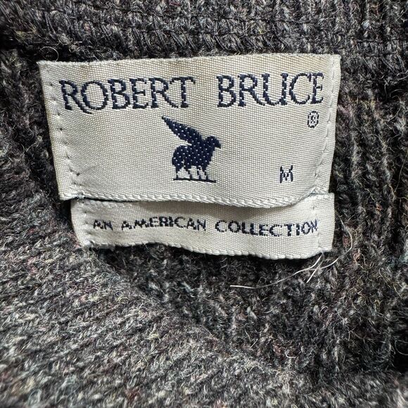 Vintage Robert Bruce Wool Sweater‎ Black Men’s Size Medium - Picture 5 of 5